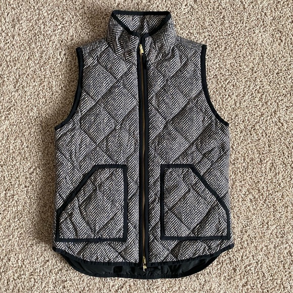 J.Crew Herringbone Excursion Down Puffer Vest - Picture 2 of 8
